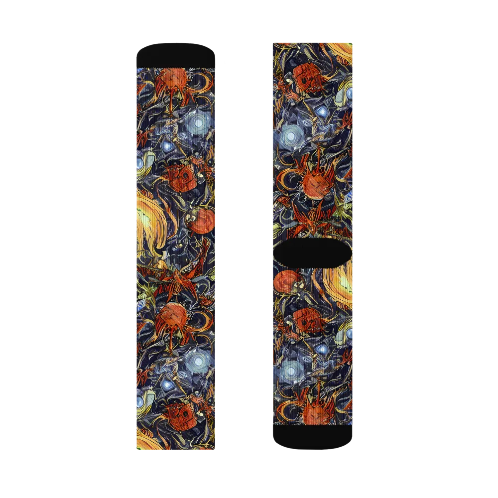 Astral Anarchy on Socks — Left Sock