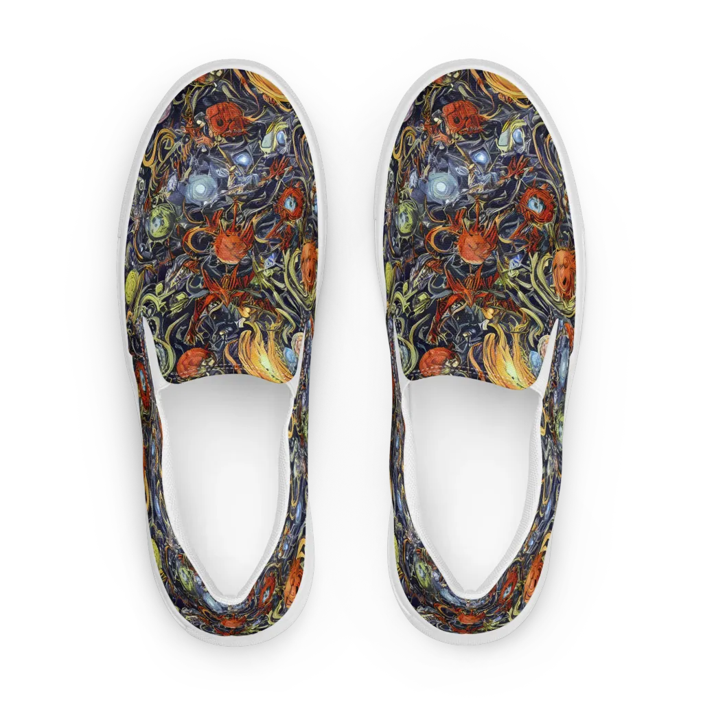 Astral Anarchy on Women's Slip-On Canvas Shoes — Front