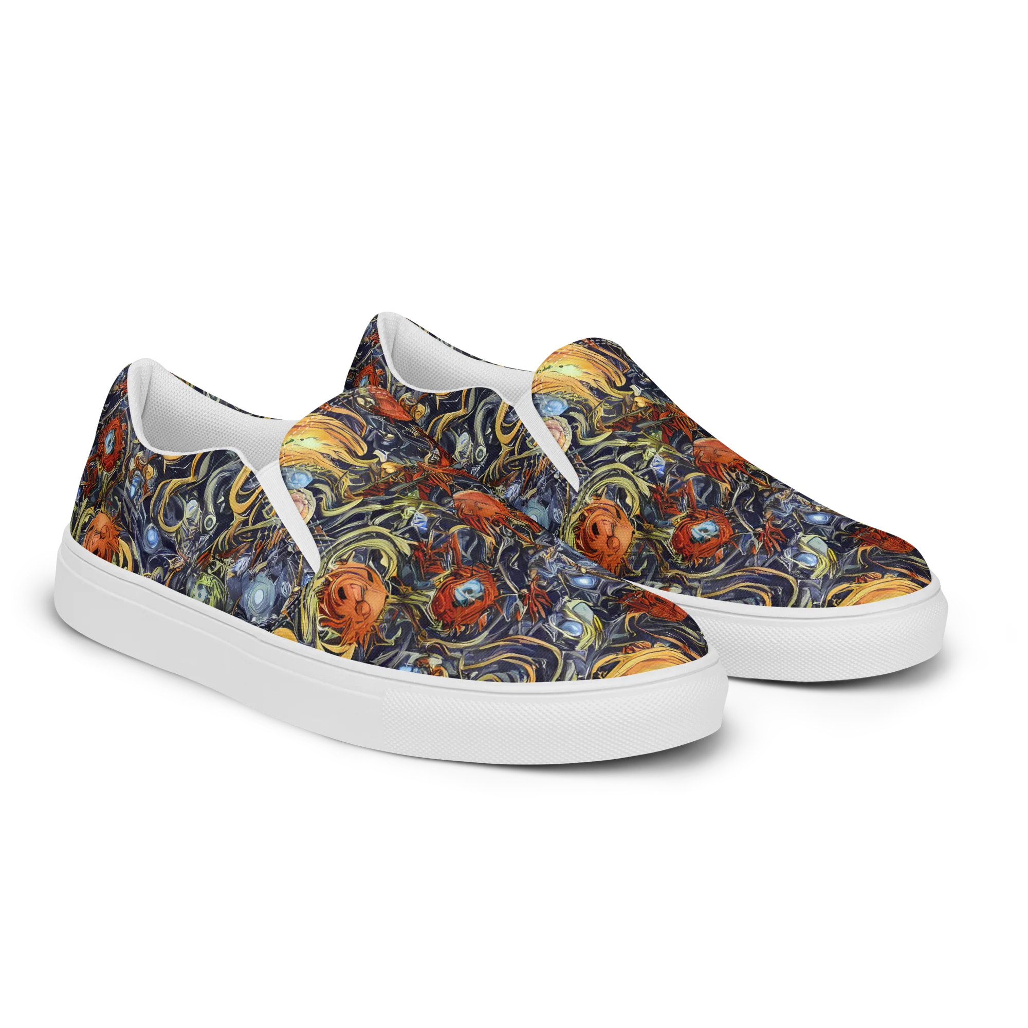 Astral Anarchy on Women's Slip-On Canvas Shoes — Right Front
