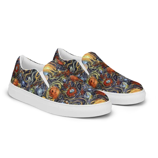 Astral Anarchy on a Women's Slip-On Canvas Shoes
