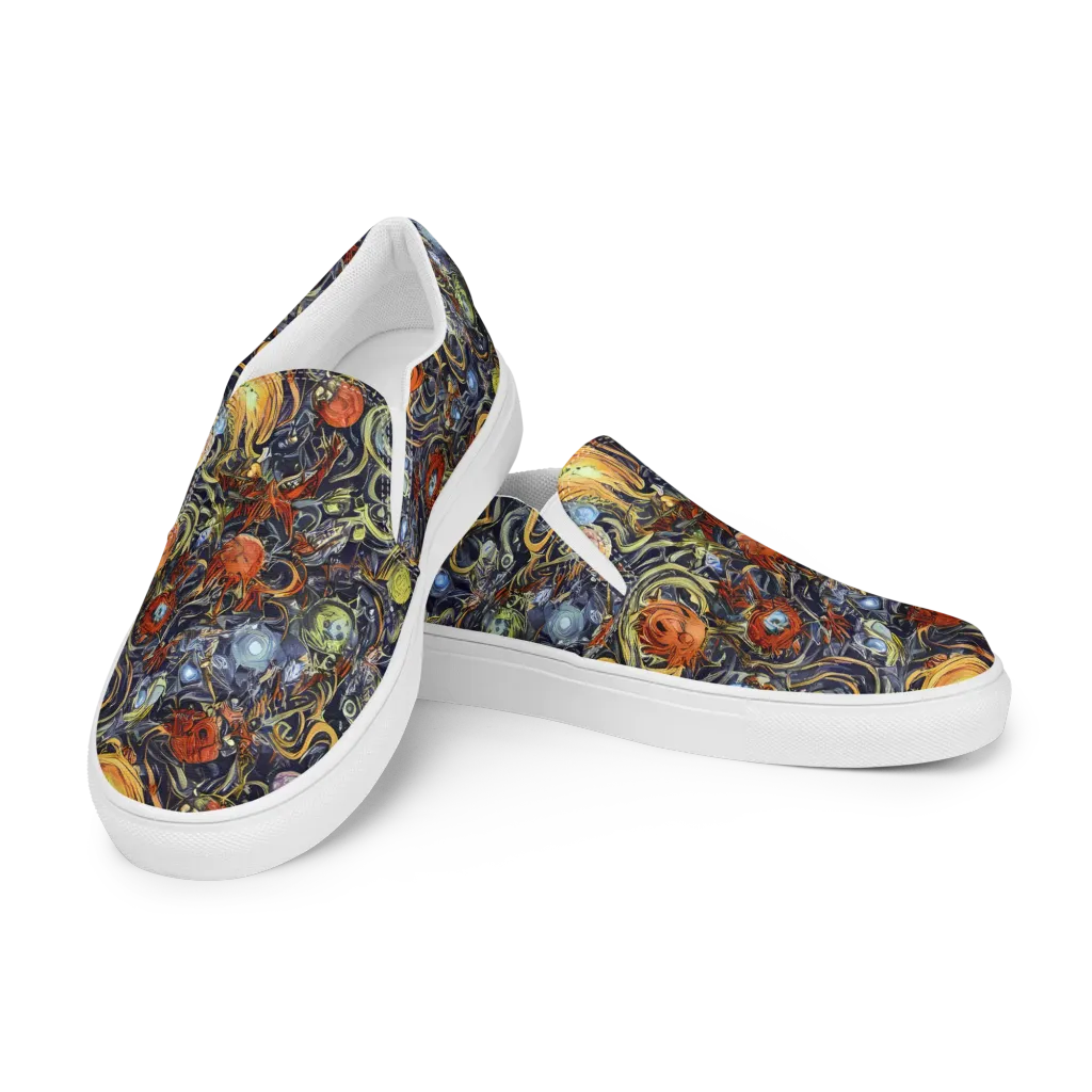 Astral Anarchy on Women's Slip-On Canvas Shoes — Left Front