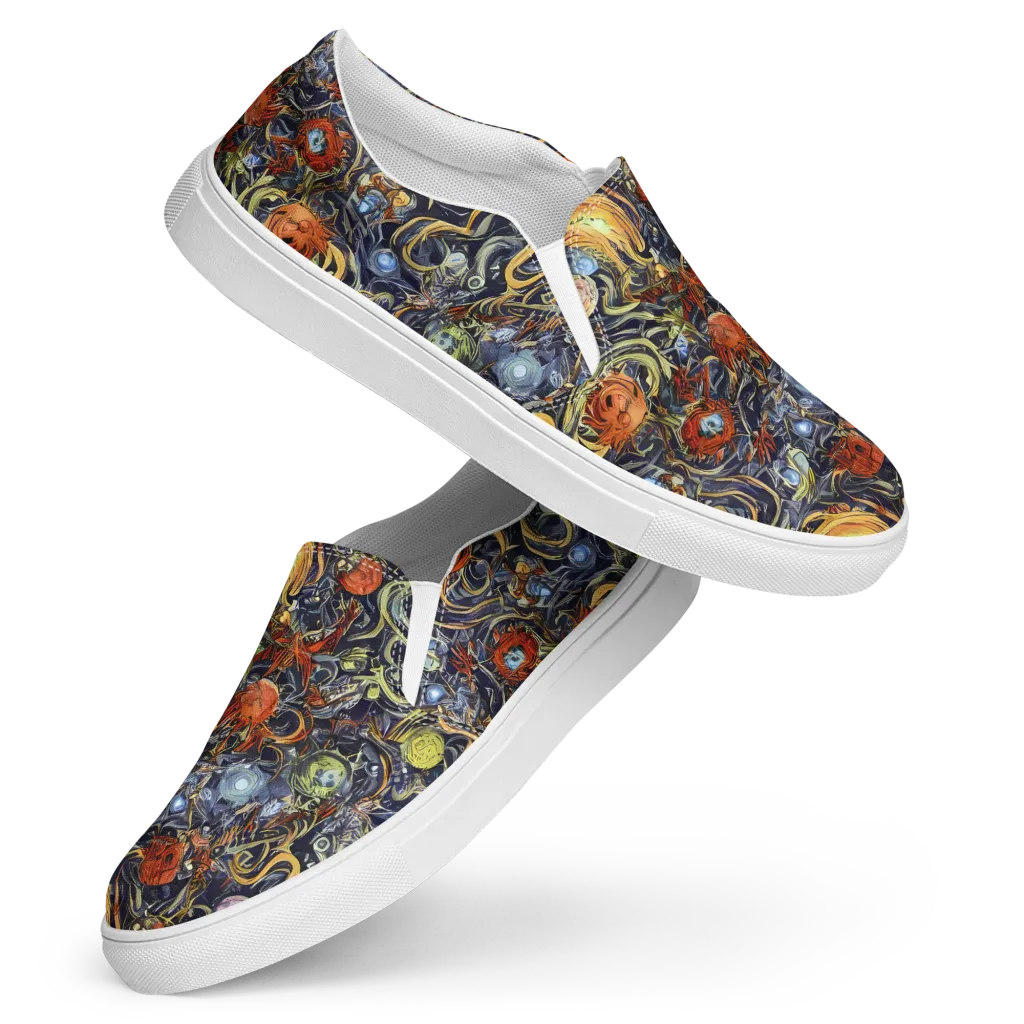 Astral Anarchy on Women's Slip-On Canvas Shoes — Front