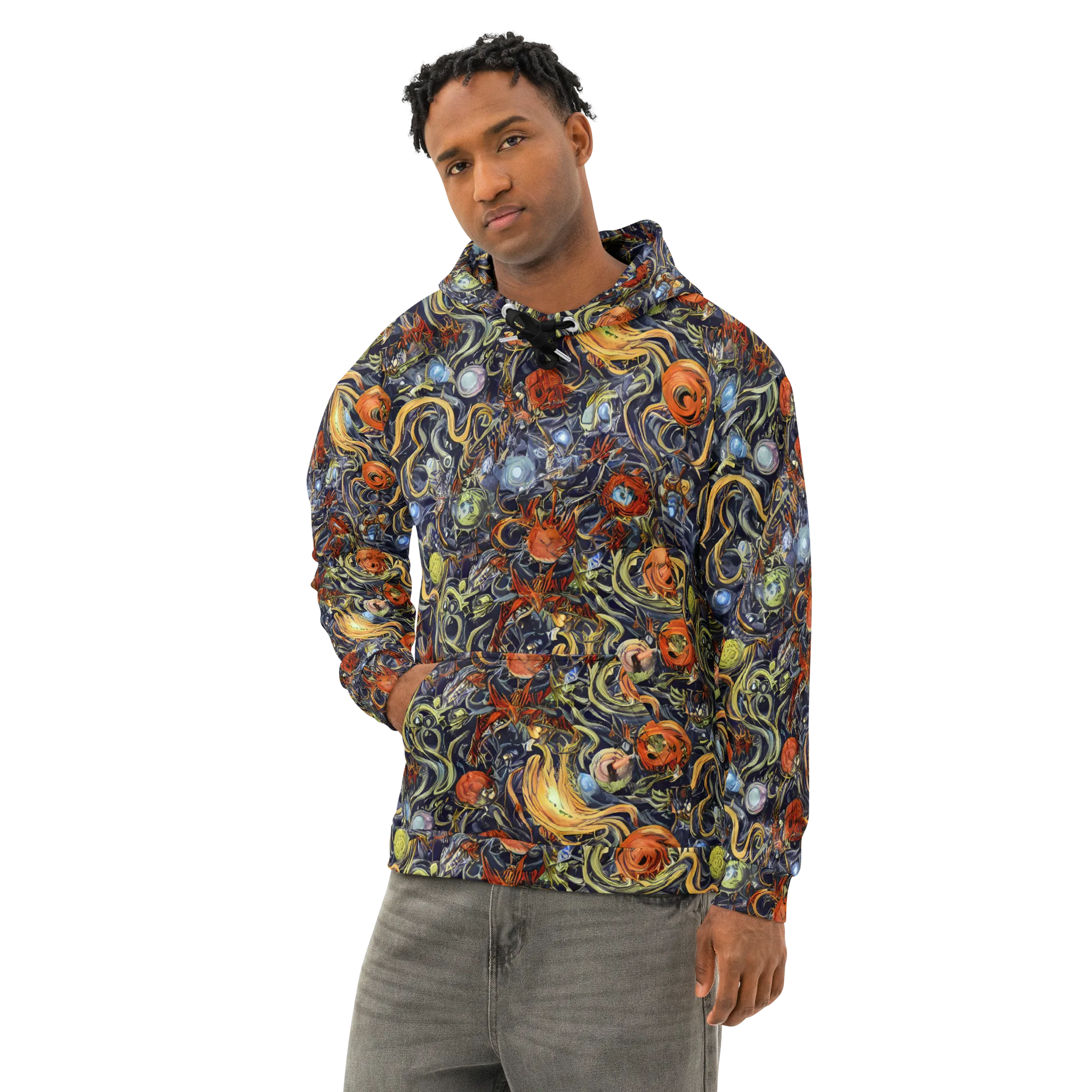 Astral Anarchy on Cotton Hoodie — Left Front