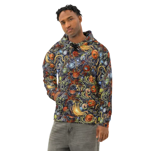 Astral Anarchy on a Cotton Hoodie
