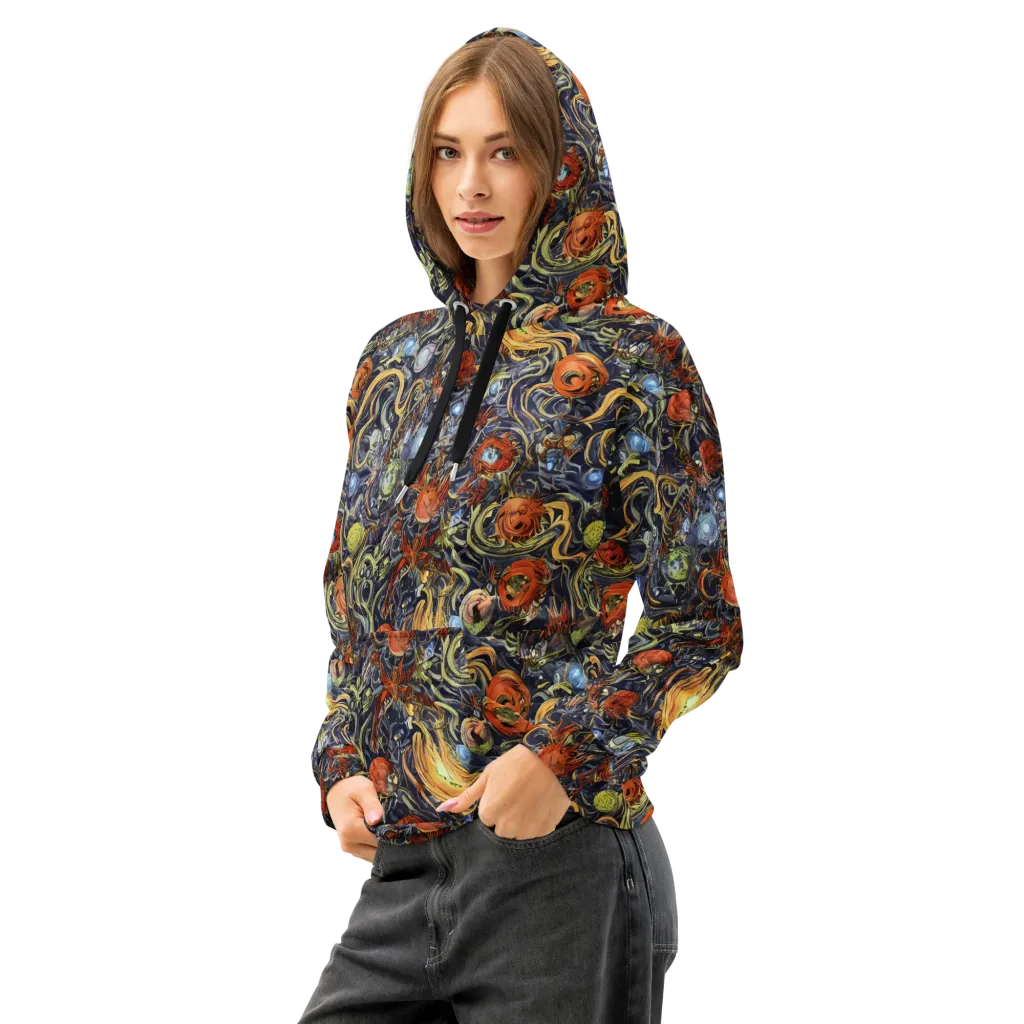 Astral Anarchy on Cotton Hoodie — Left Front