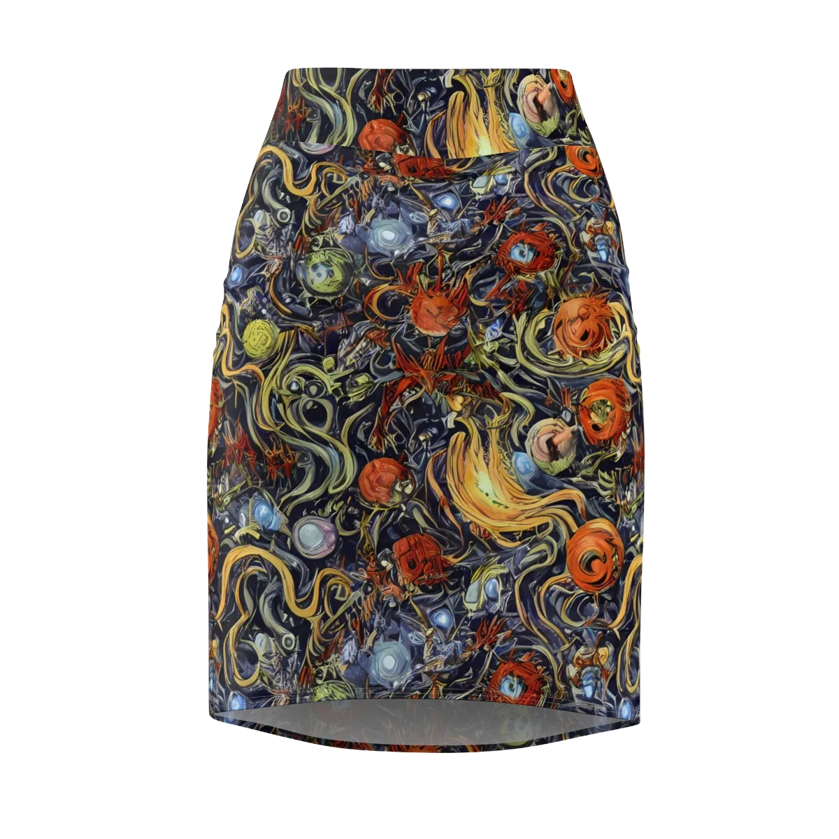 Astral Anarchy on Pencil Skirt — Front