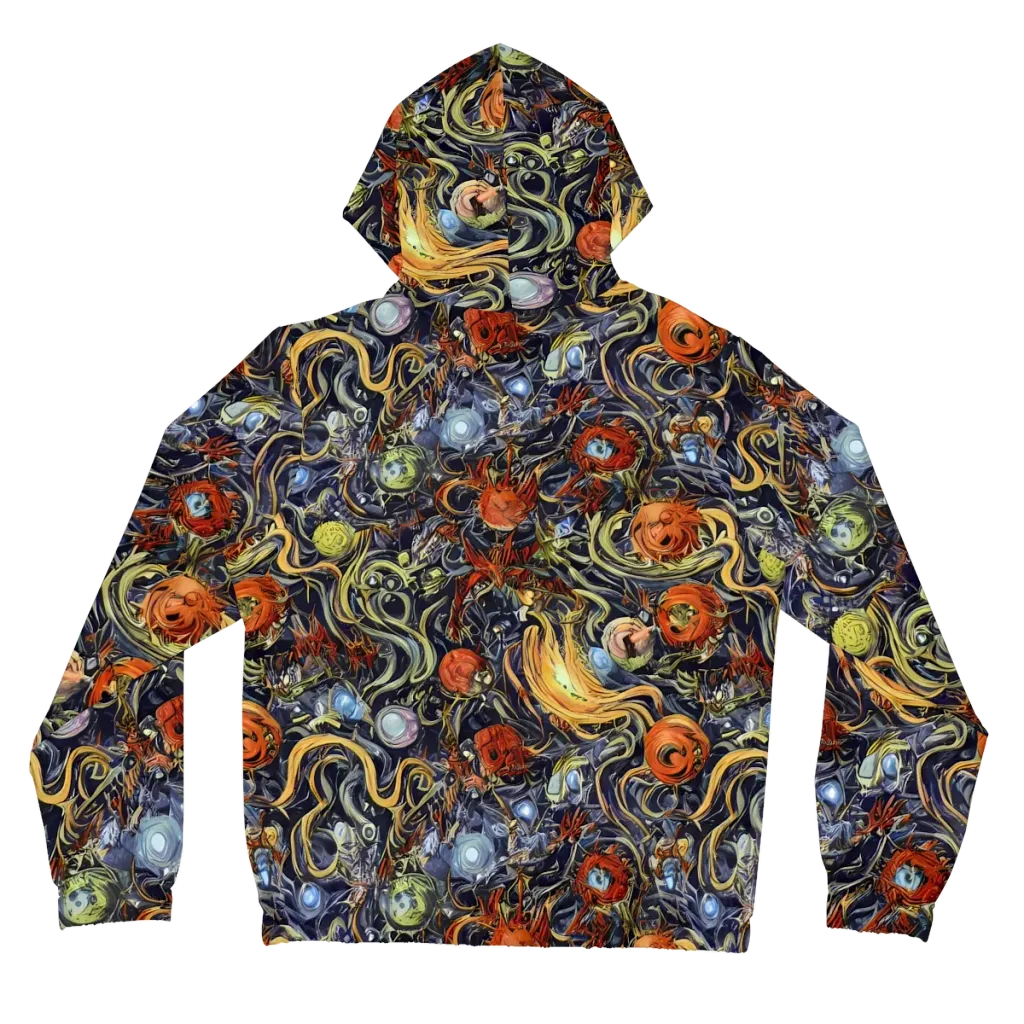 Astral Anarchy on Women's Full-Zip Hoodie — Back