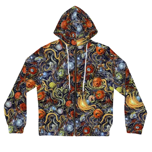 Astral Anarchy on a Women's Full-Zip Hoodie