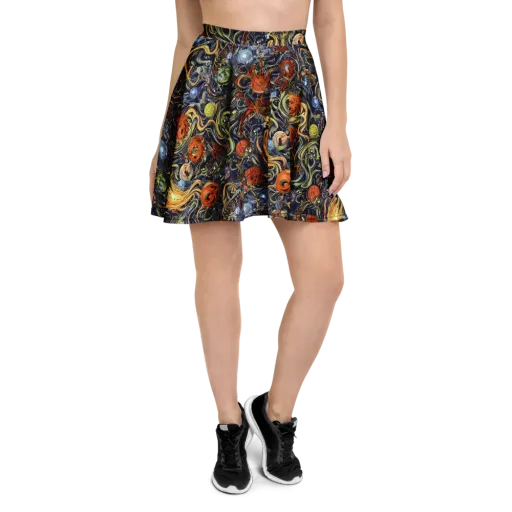 Astral Anarchy on a Skater Skirt