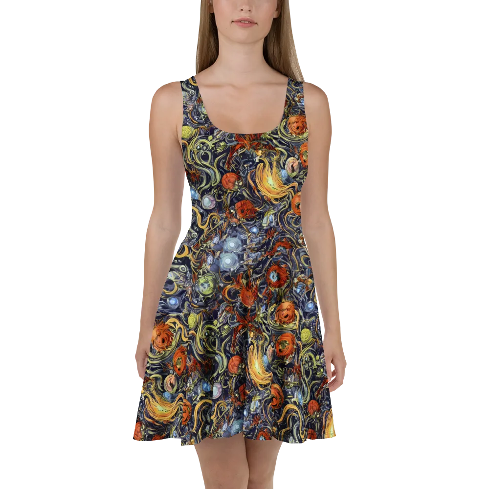 Astral Anarchy on Skater Dress — Front