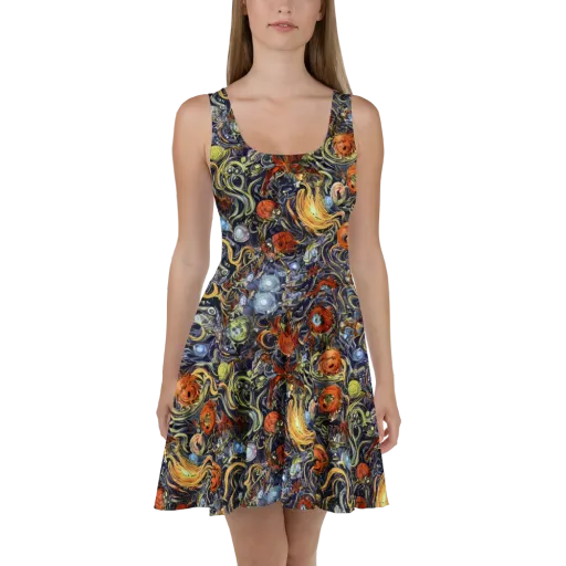 Astral Anarchy on a Skater Dress