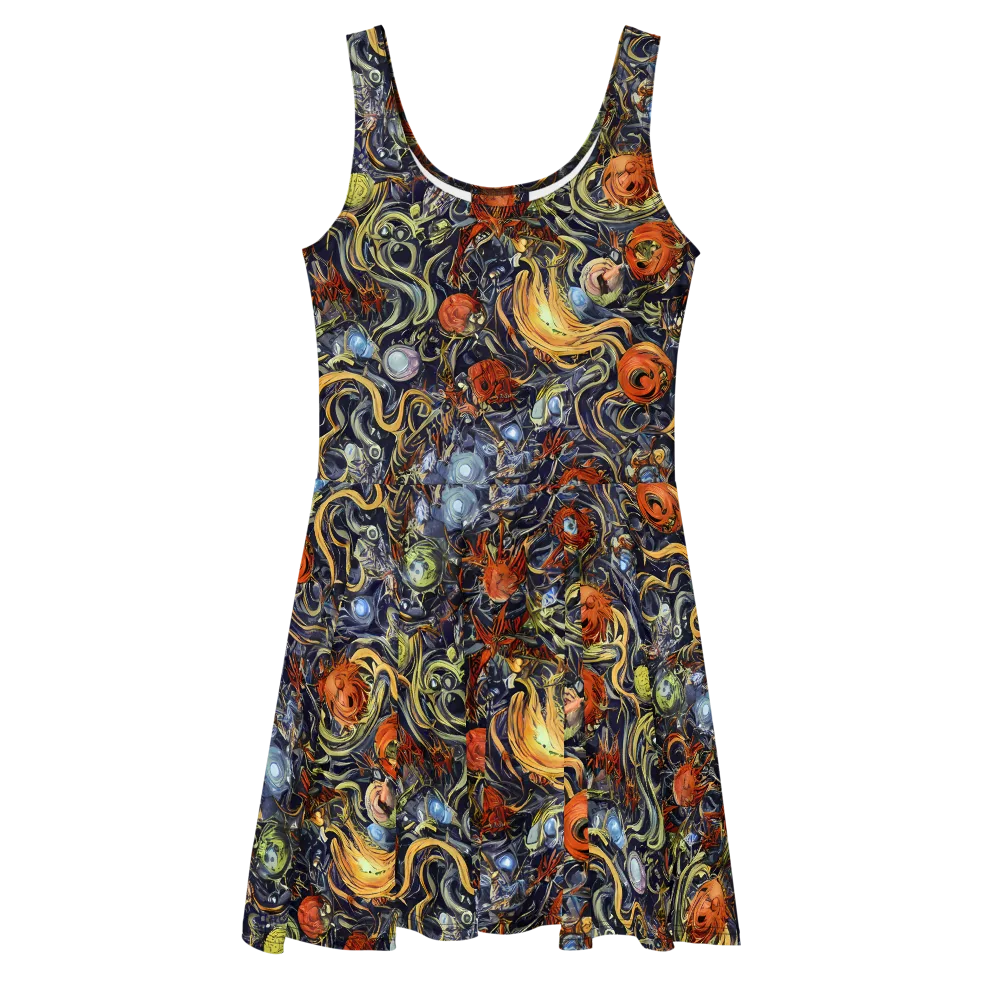 Astral Anarchy on Skater Dress — Front