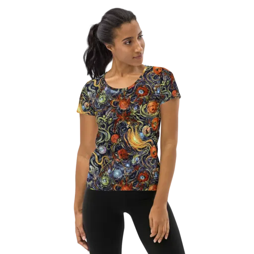 Astral Anarchy on a Women's Athletic T-Shirt