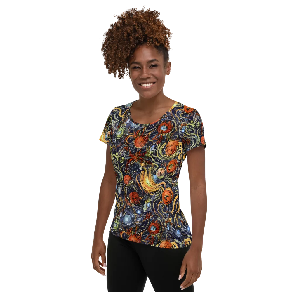 Astral Anarchy on Women's Athletic T-Shirt — Left