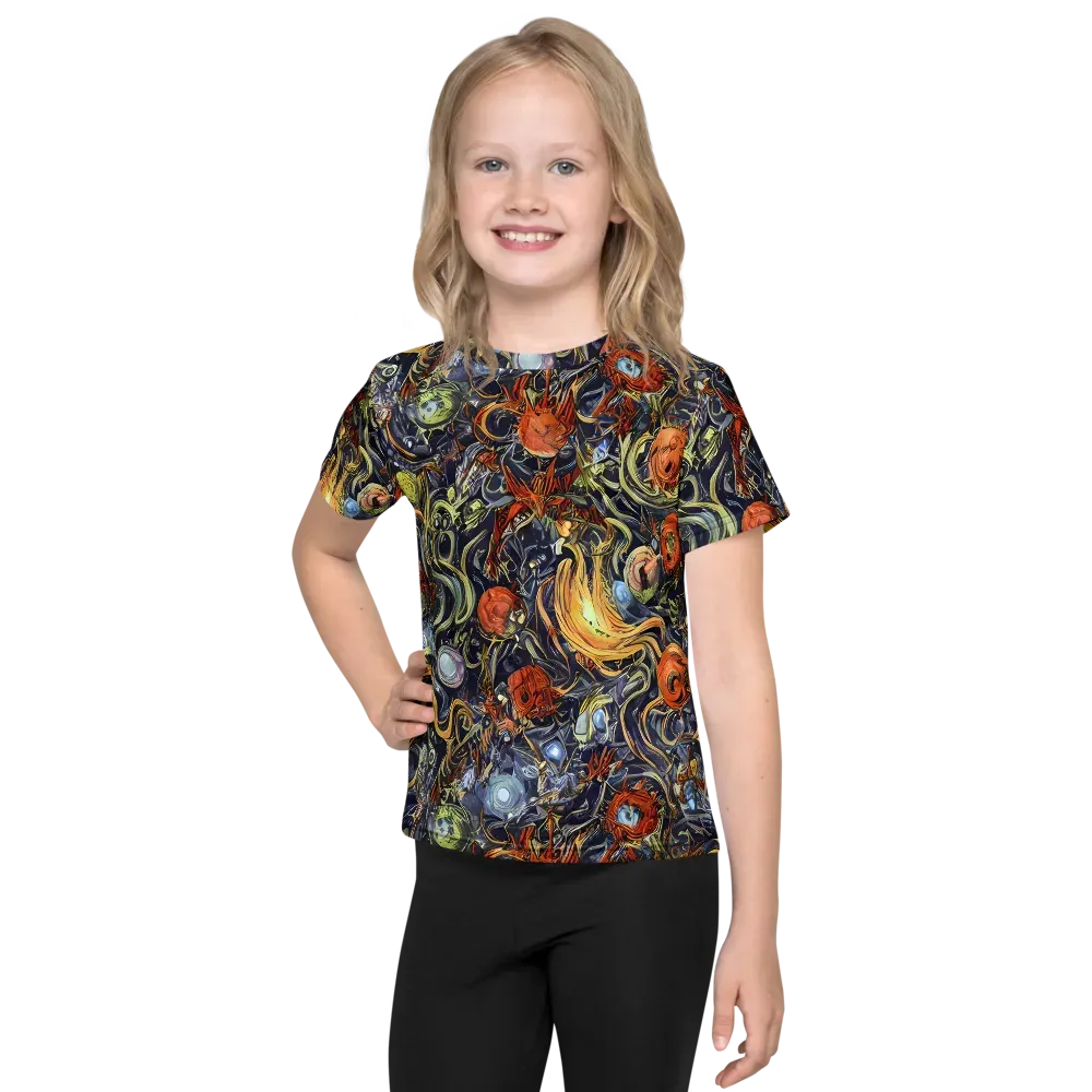 Astral Anarchy on Kids Crew Neck T-Shirt — Front