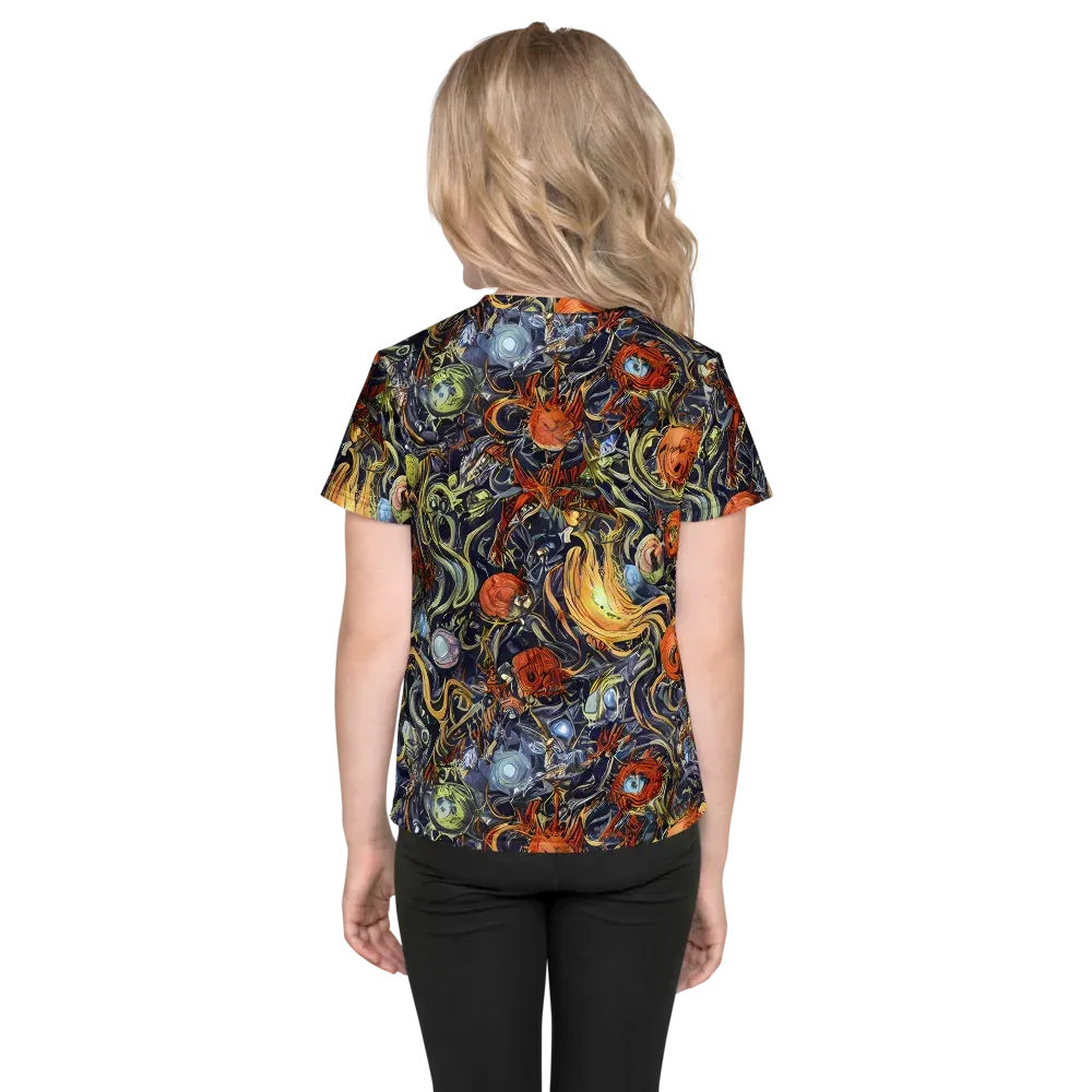 Astral Anarchy on Kids Crew Neck T-Shirt — Back
