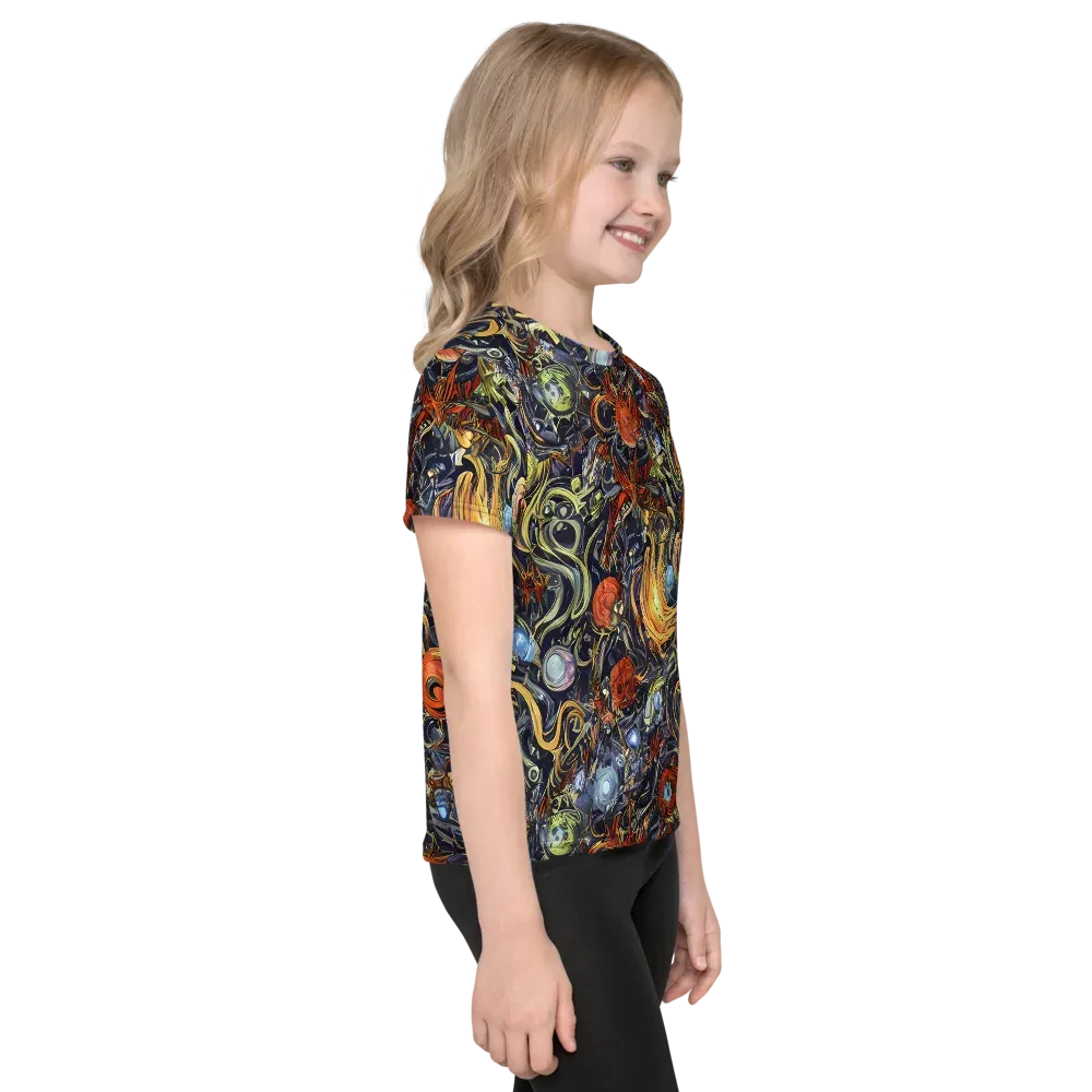 Astral Anarchy on Kids Crew Neck T-Shirt — Right