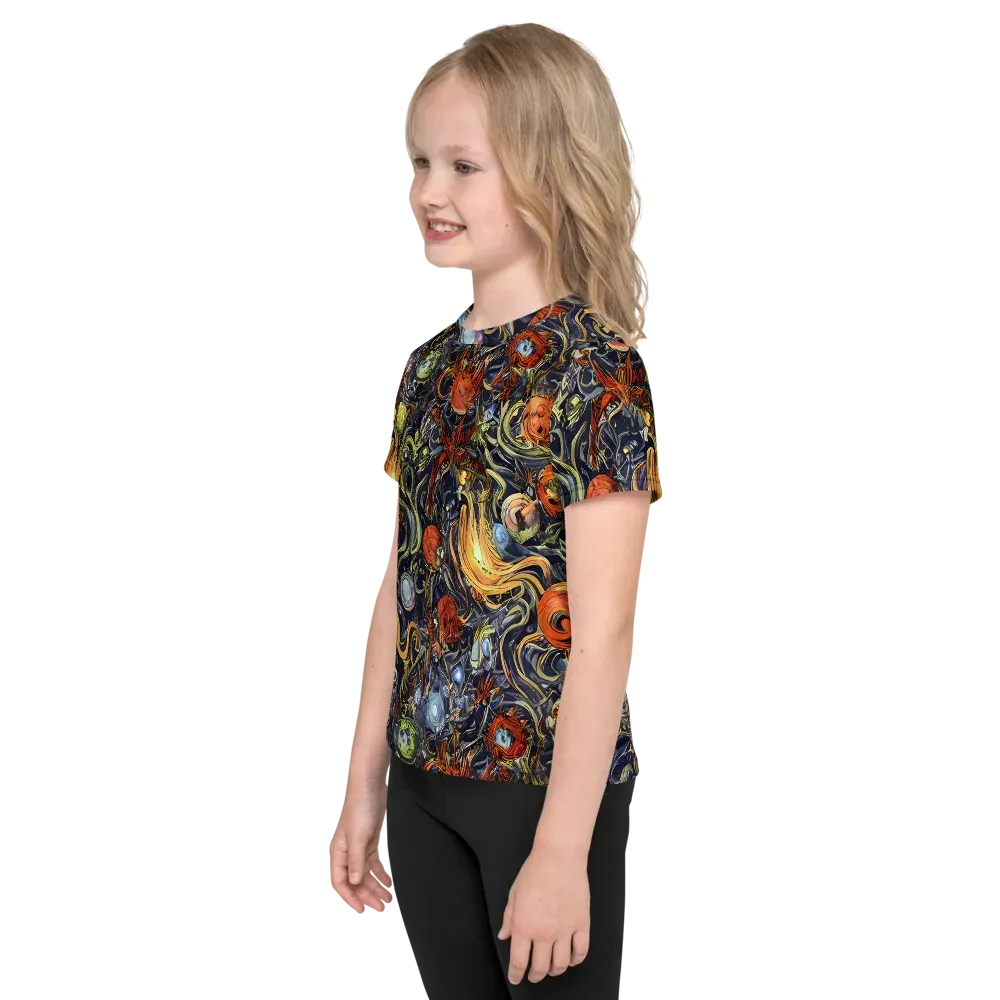 Astral Anarchy on Kids Crew Neck T-Shirt — Left