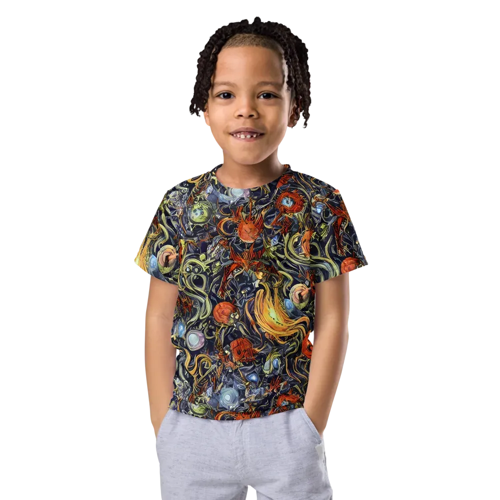 Astral Anarchy on Kids Crew Neck T-Shirt — Front
