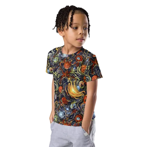 Astral Anarchy on a Kids Crew Neck T-Shirt