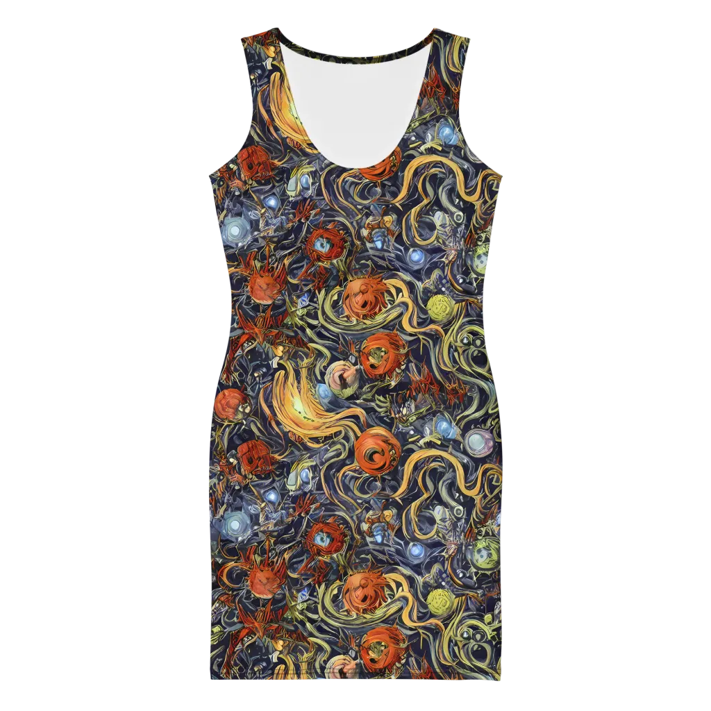 Astral Anarchy on Bodycon Dress — Front