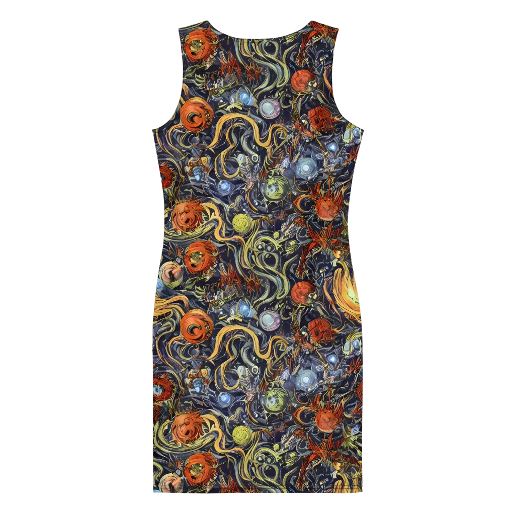 Astral Anarchy on Bodycon Dress — Back
