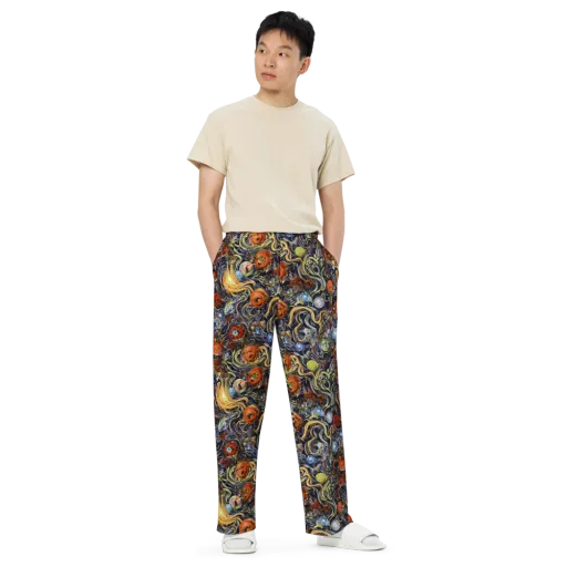 Astral Anarchy on a Wide-Leg Pants