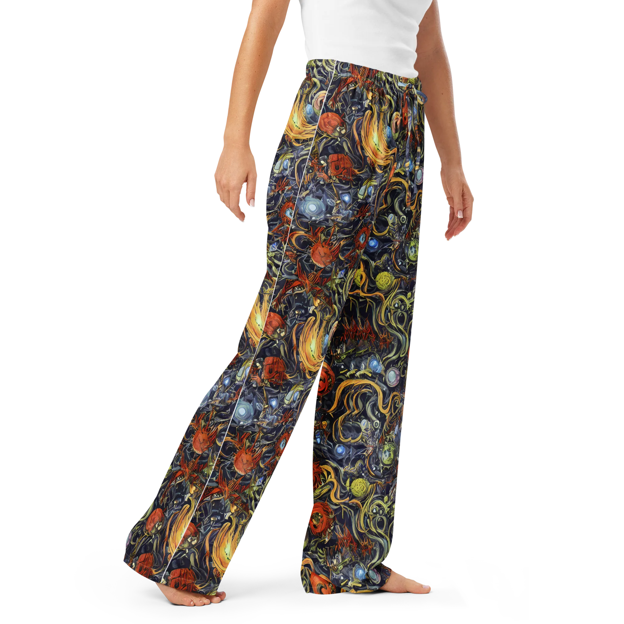 Astral Anarchy on Women's Pajama Pants — Right Front