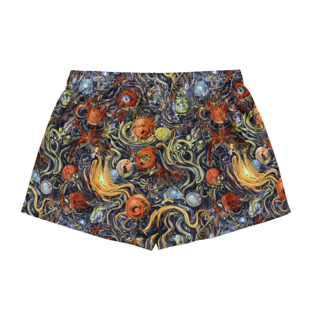 Astral Anarchy on Women's Pajama Shorts — Back