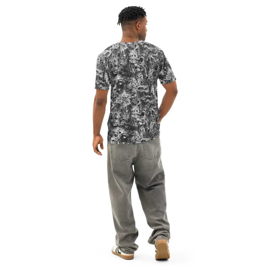 Shadow Anatomy on Men's Cotton Crew Neck T-Shirt — Back