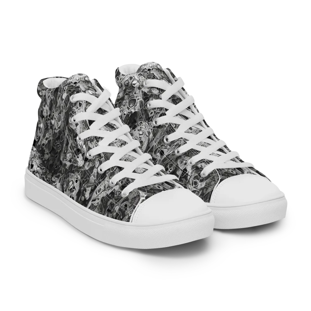 Shadow Anatomy on Men's High Top Canvas Shoes — Right Front