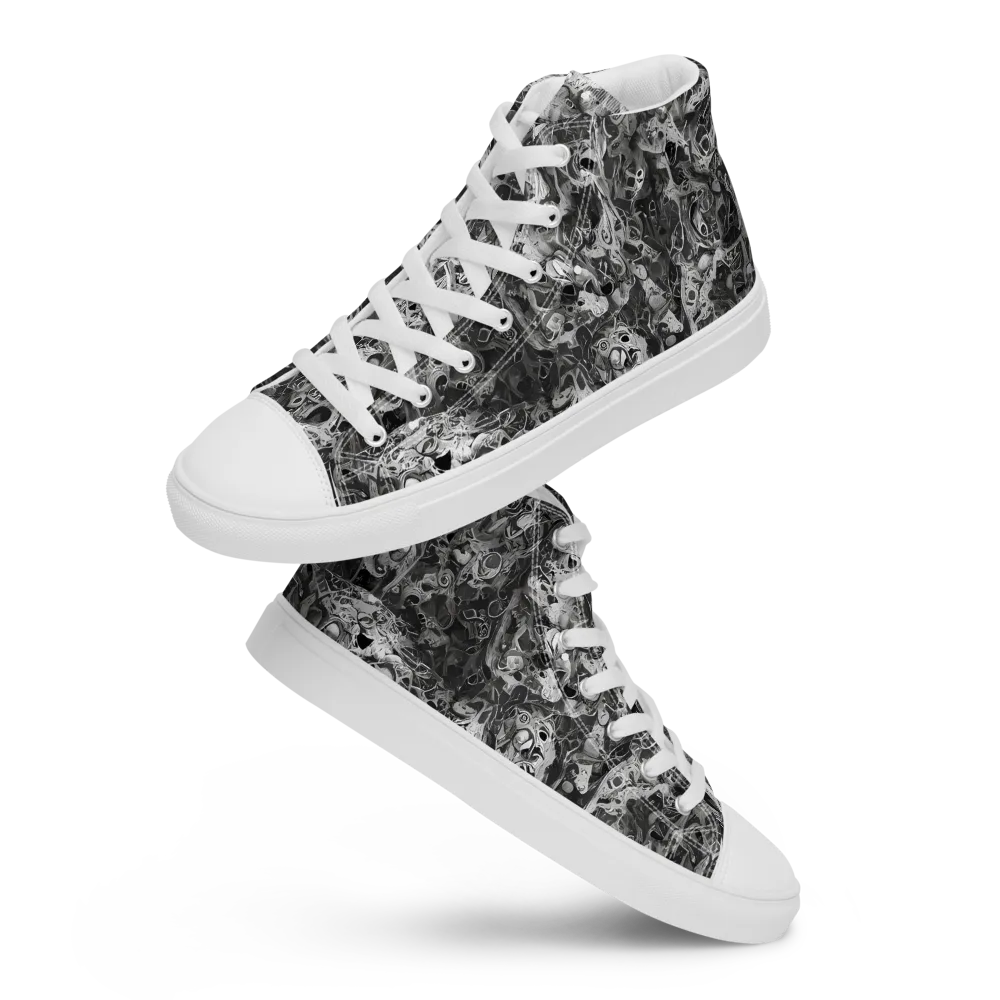 Shadow Anatomy on Men's High Top Canvas Shoes — Front