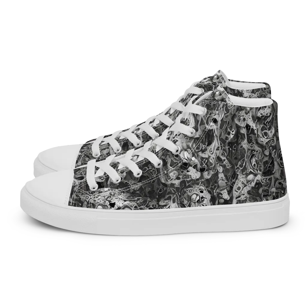Shadow Anatomy on Women's High Top Canvas Shoes — Left
