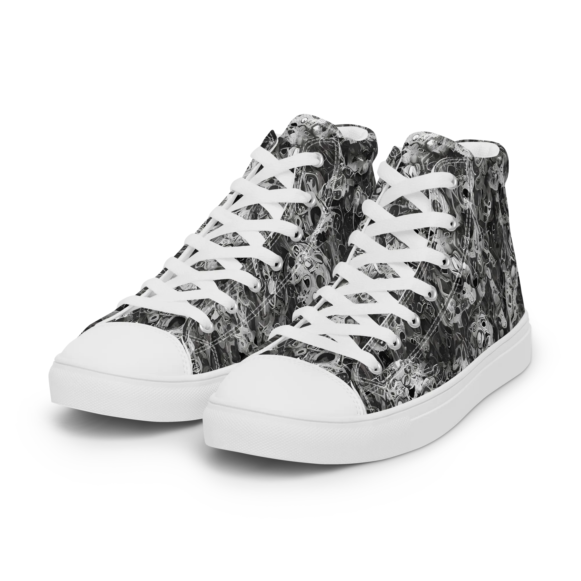 Shadow Anatomy on Women's High Top Canvas Shoes — Left Front