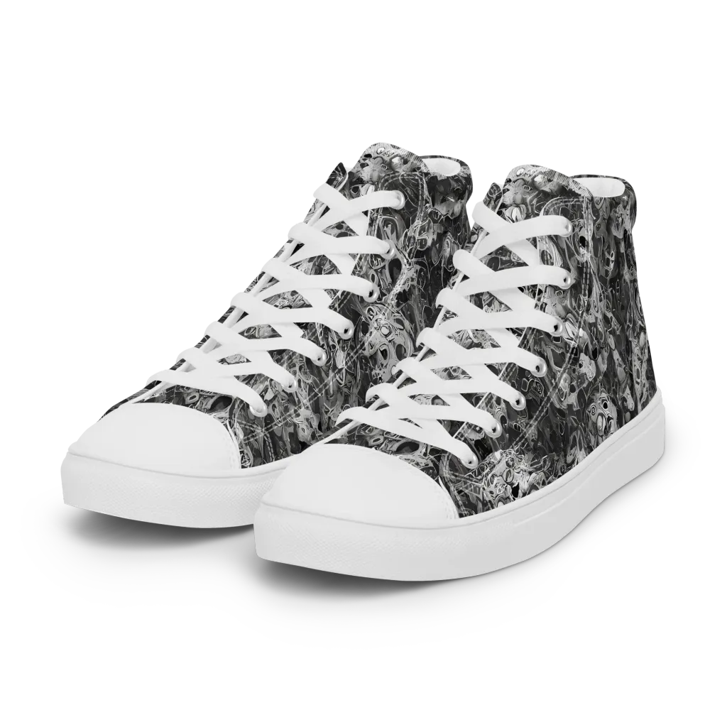 Shadow Anatomy on Women's High Top Canvas Shoes — Left Front