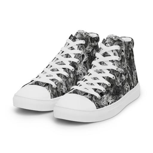 Shadow Anatomy on a Women's High Top Canvas Shoes