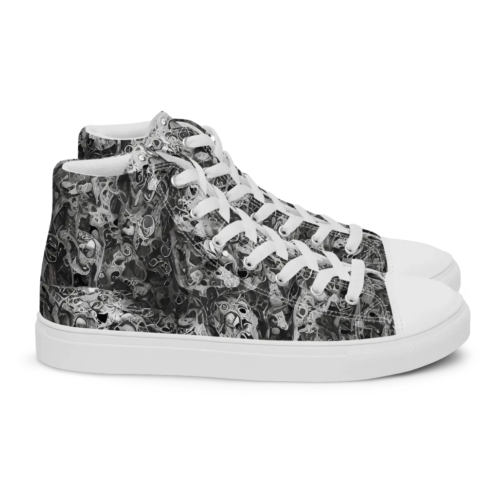 Shadow Anatomy on Women's High Top Canvas Shoes — Right
