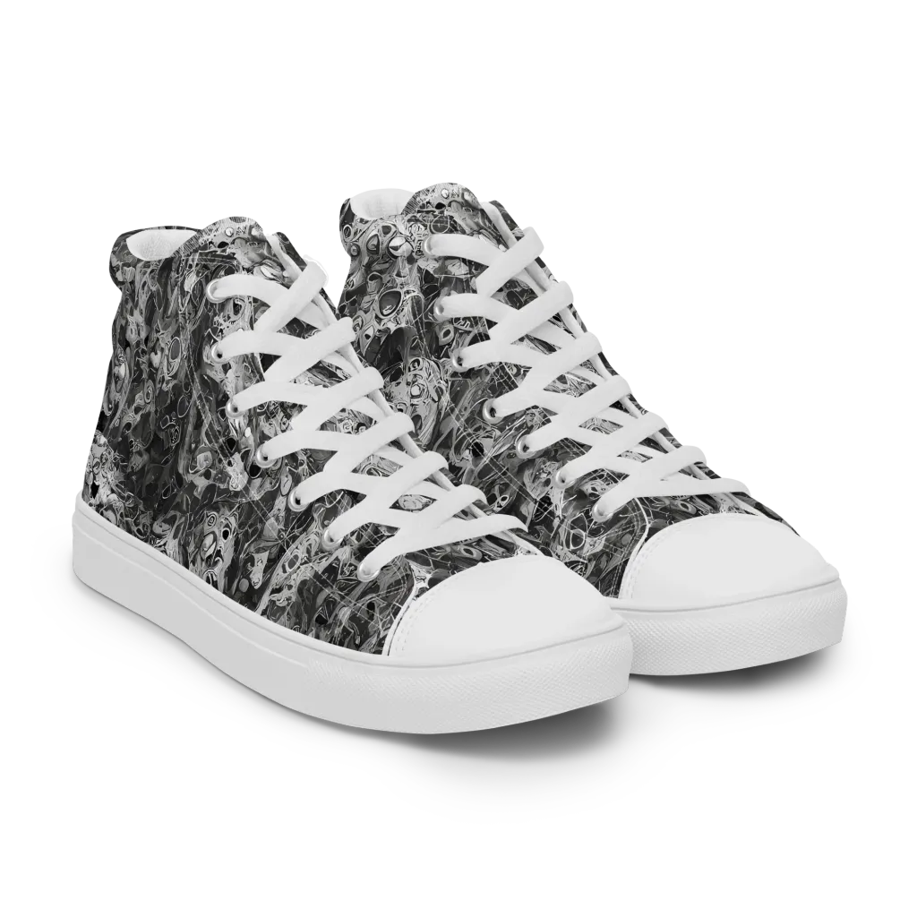 Shadow Anatomy on Women's High Top Canvas Shoes — Right Front