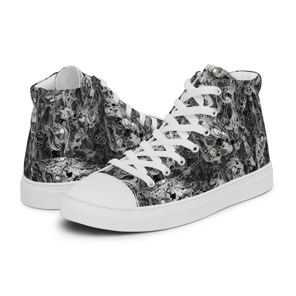 Shadow Anatomy on Women's High Top Canvas Shoes — Left
