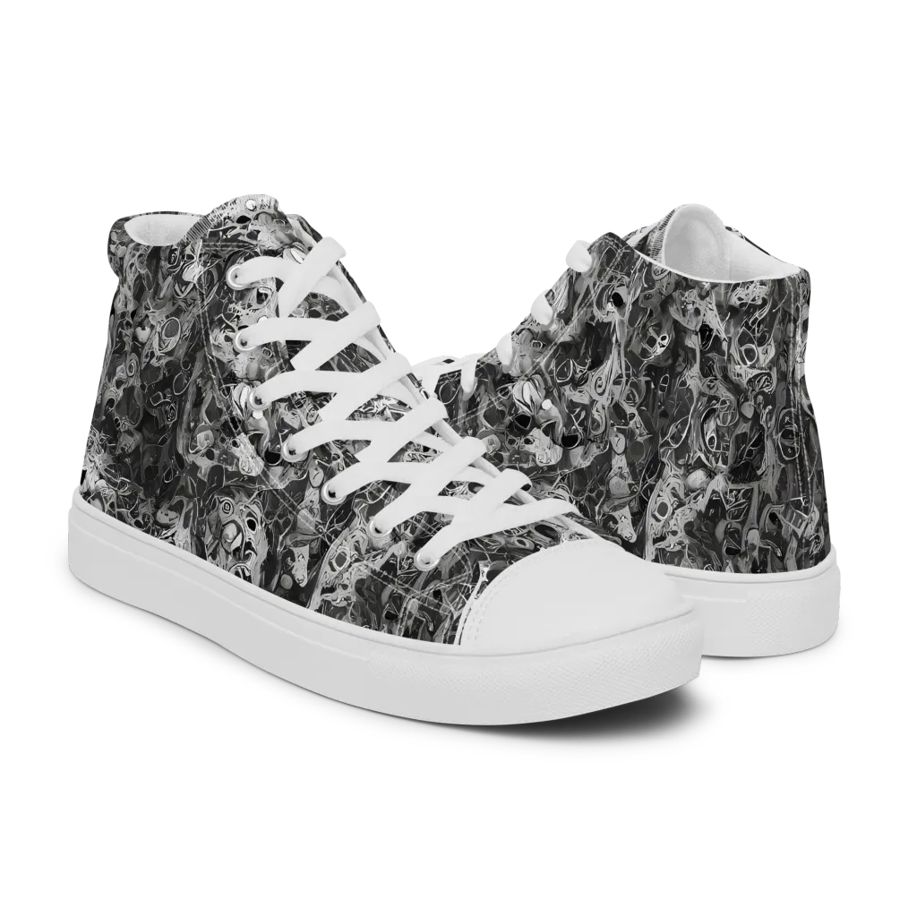 Shadow Anatomy on Women's High Top Canvas Shoes — Right