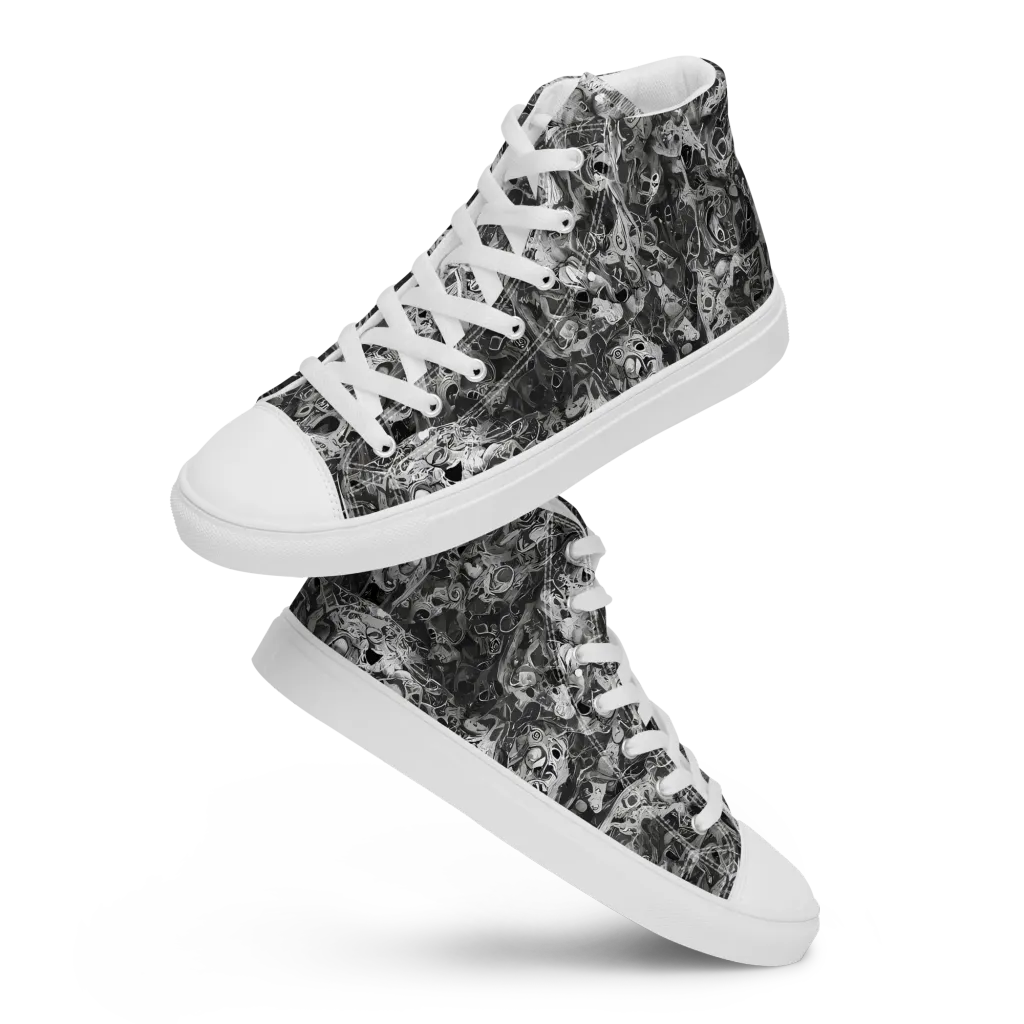 Shadow Anatomy on Women's High Top Canvas Shoes — Front