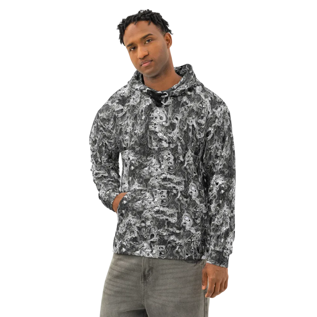 Shadow Anatomy on Cotton Hoodie — Left Front