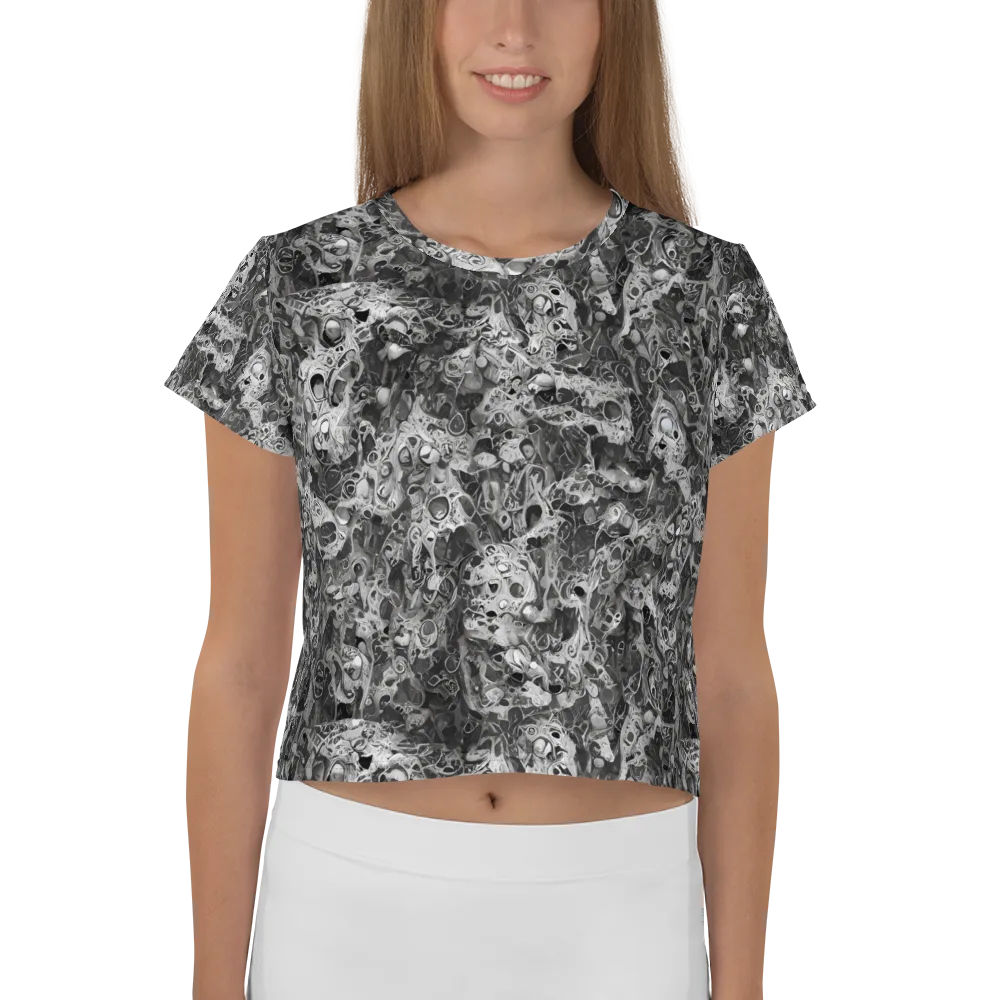 Shadow Anatomy on Crop Tee — Front