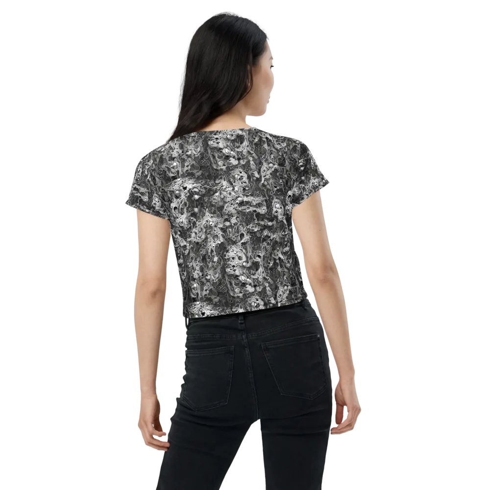 Shadow Anatomy on Crop Tee — Back