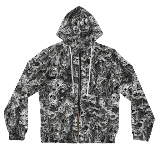 Shadow Anatomy on a Women's Full-Zip Hoodie