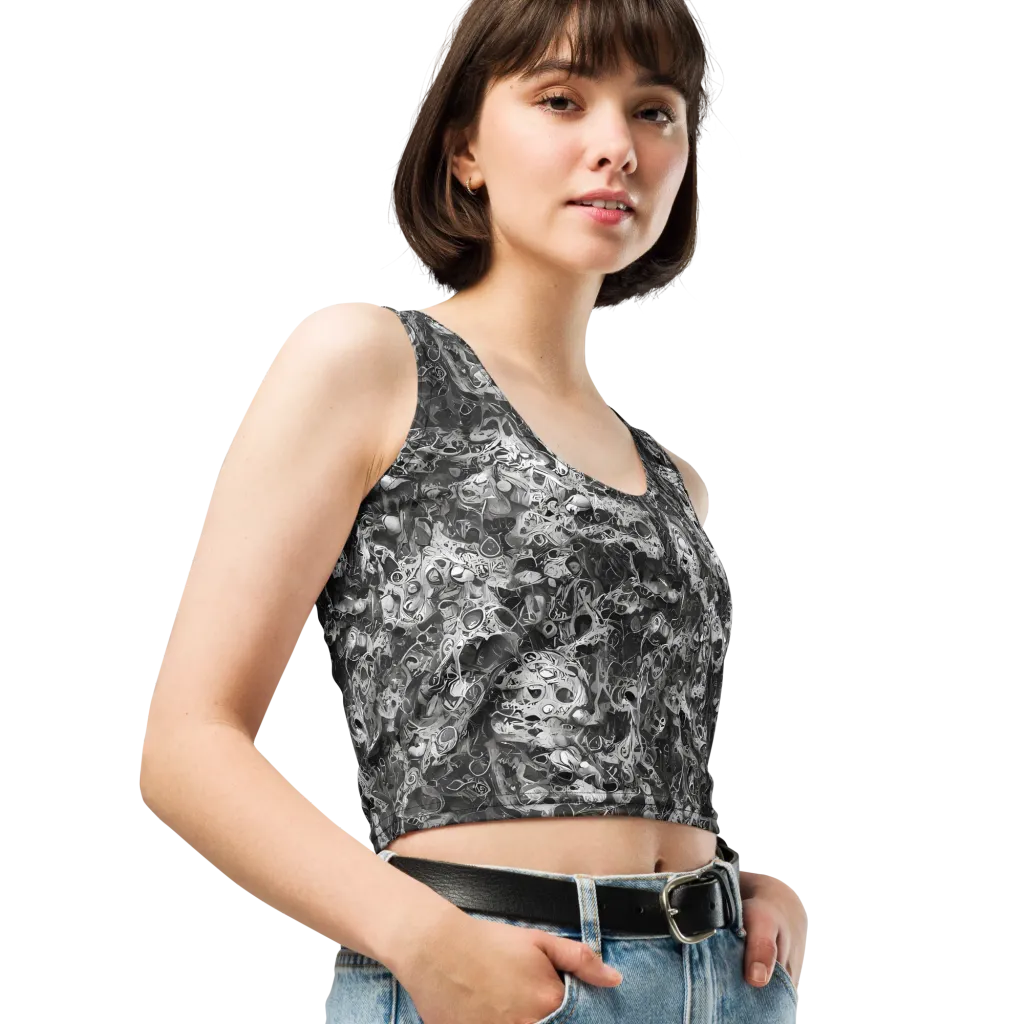 Shadow Anatomy on Crop Top — Right Front