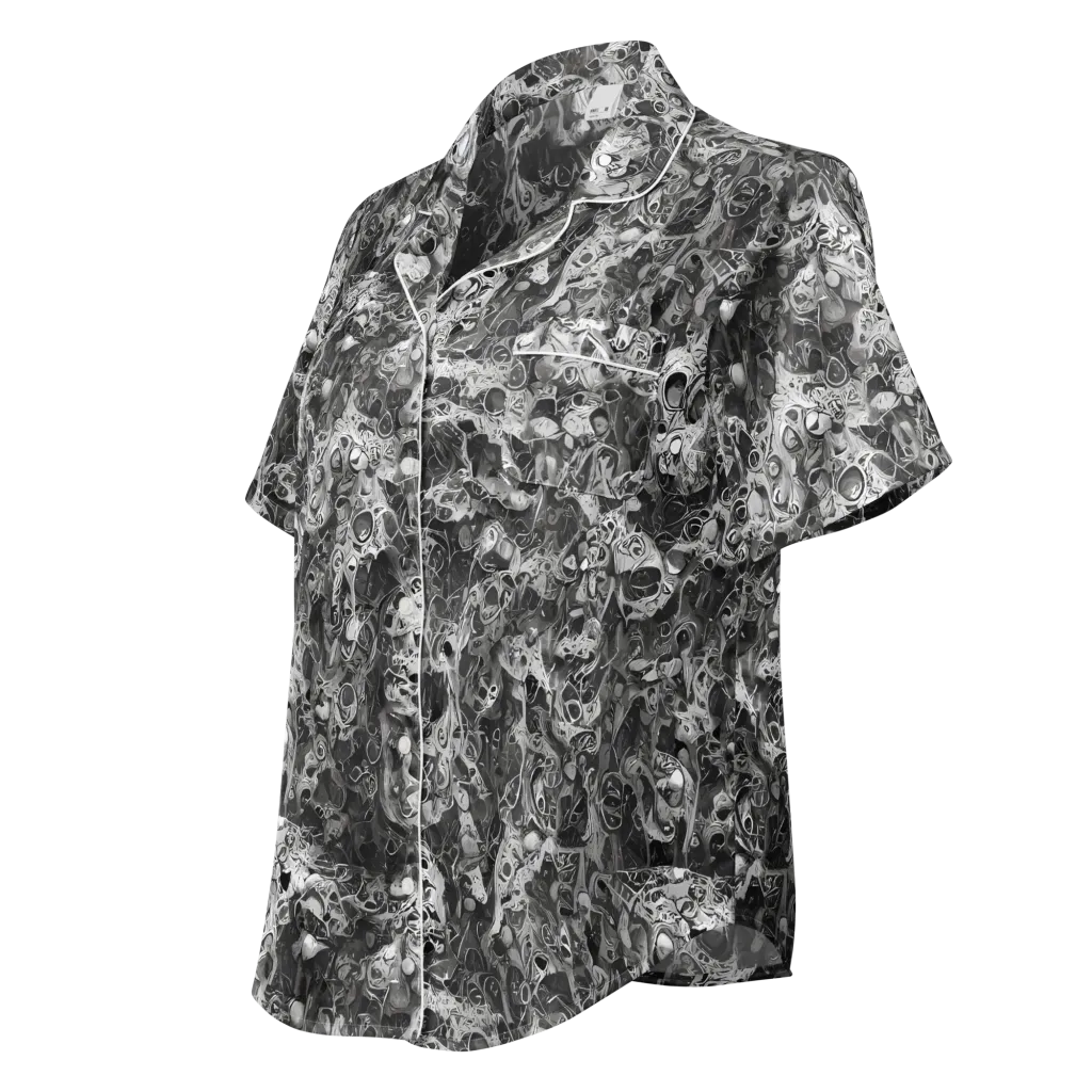 Shadow Anatomy on Women's Short Sleeve Pajama Top — Left Front