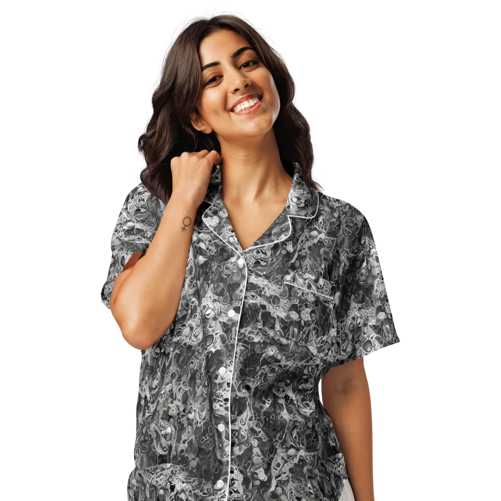 Shadow Anatomy on Women's Short Sleeve Pajama Top — Front