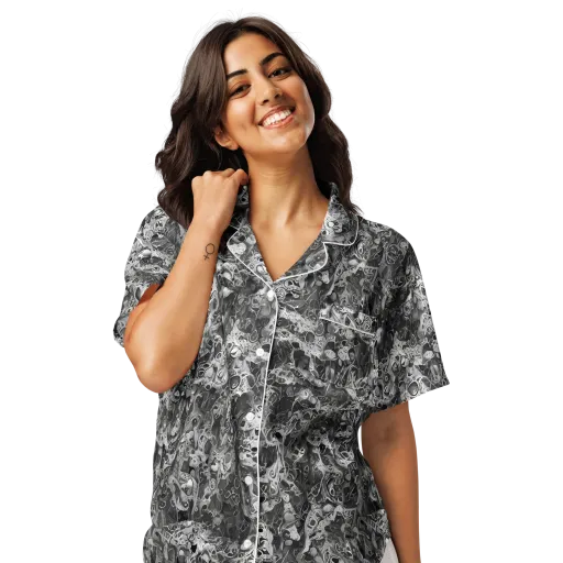 Shadow Anatomy on a Women's Short Sleeve Pajama Top