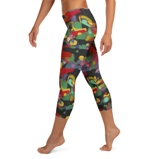 Afterdark Mosaic on a Capri Leggings